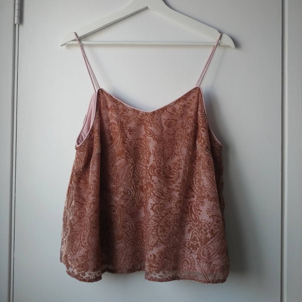 NWT Leyden Velvet Cropped Cami
